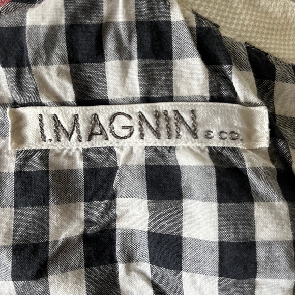 Vintage I.MAGNIN 1960s/1970s Gingham Checkered Wide Leg Jumpsuit - Picture 8 of 10